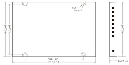 6-channel box-type DWDM Mux Demux module package size diagram 6-channel box-type DWDM Mux Demux module package size diagram
